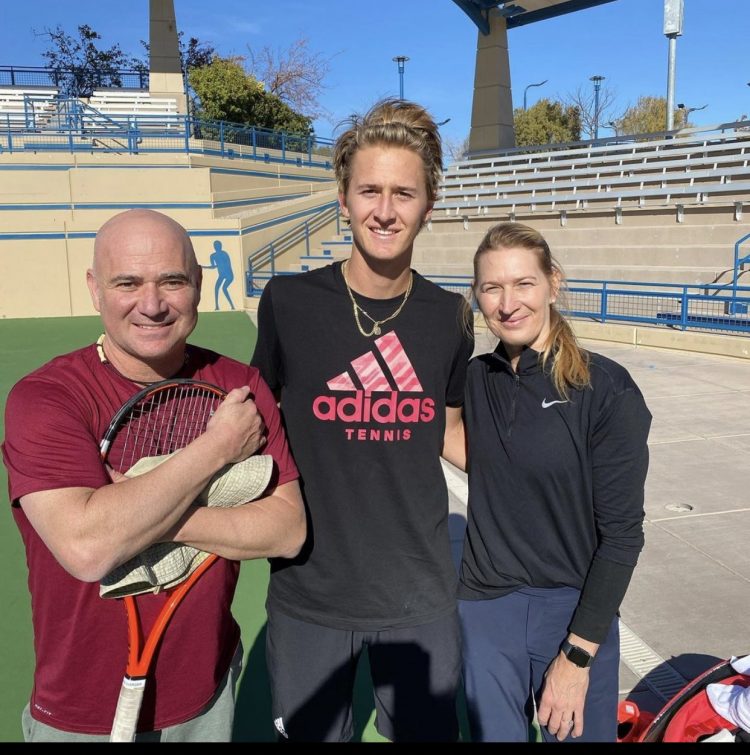 Andre Agassi, Sebastian Korda, Steffi Graf