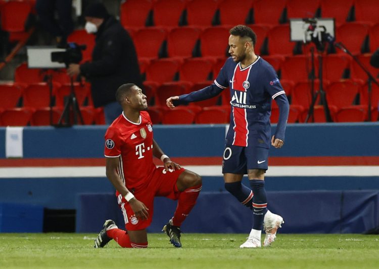Neymar David Alaba PSG Bayern
