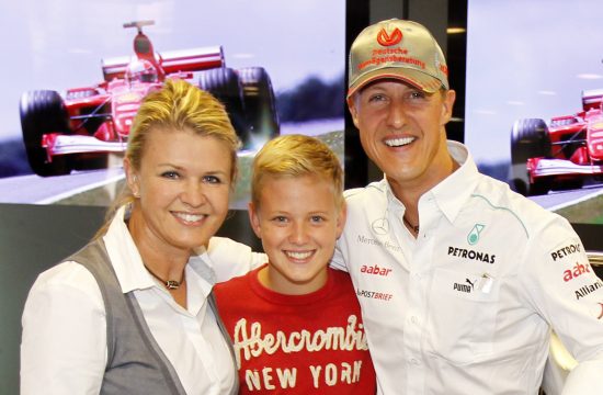 Corinna, Michael und Mick Schumacher Stuttgart Nuerburgring Deutschland *** Corinna, Michael and Mick Schumacher Stuttg