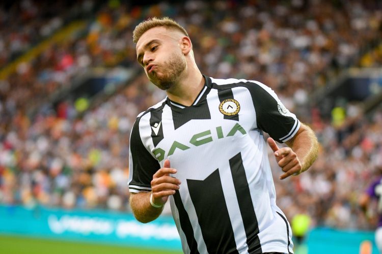 Udinese s Sandi Lovric portrait during Udinese Calcio vs ACF Fiorentina, italian soccer Serie A match in Udine, Italy, A