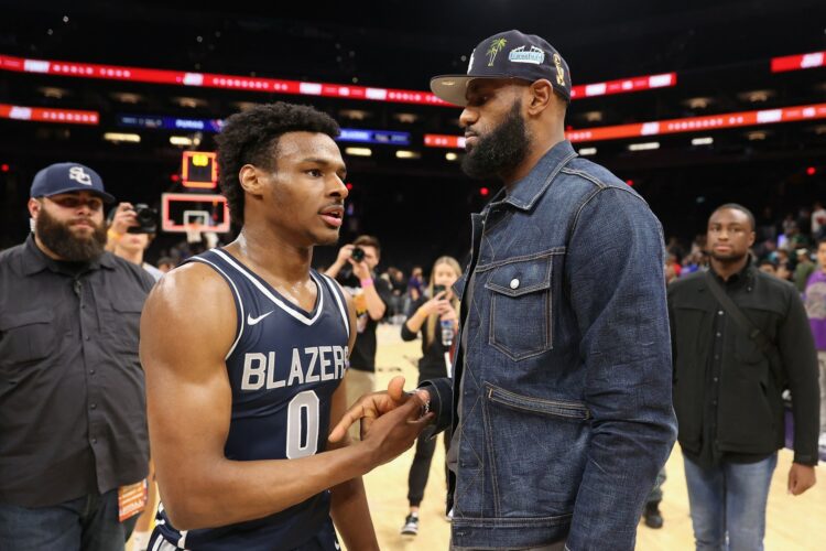 LeBron James in Bronny