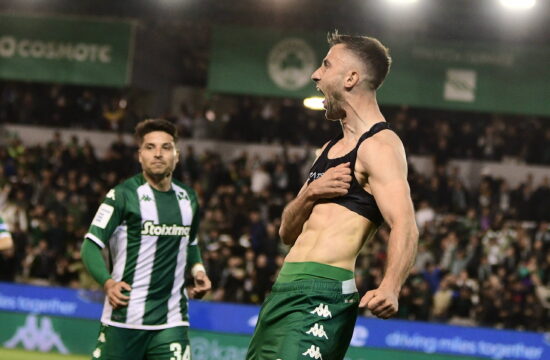 Sport Bilder des Tages Griechenland Fußball Super League Playoff Saison 2022-2023 Apostolos Nikolaidis Stadion Athen, 09