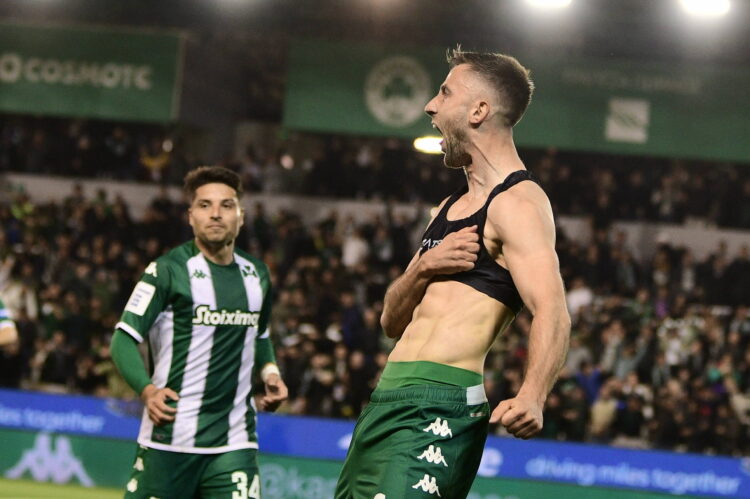 Sport Bilder des Tages Griechenland Fußball Super League Playoff Saison 2022-2023 Apostolos Nikolaidis Stadion Athen, 09