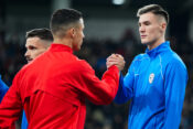 Benjamin Šeško in Cristiano Ronaldo