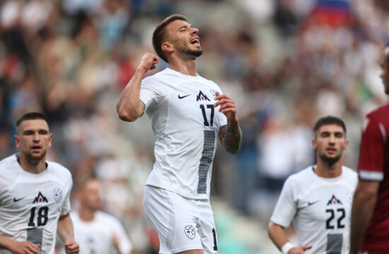 friendly football match between Slovenia and Armenia