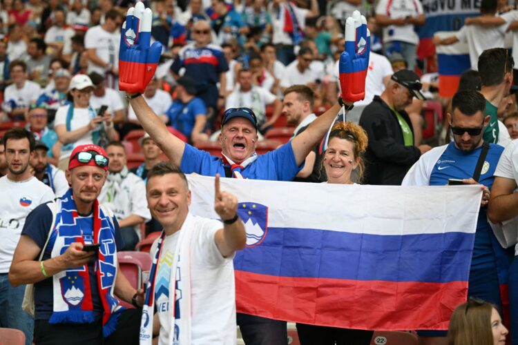 Danska - Slovenija navijači