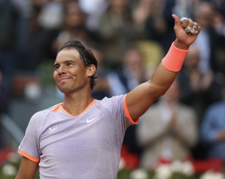 Masters 1000 Series Mutua Madrid Open 2024 at La Caja Mágica stadium in Madrid, 25 April 2024. Rafeel Nadal (SPA) vs Dar