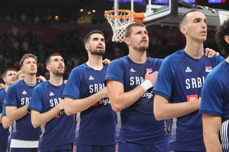 SERBIA vs JAPAN TEAM SERBIA basketball player of the Serbian national team, Nationalteam at a friendly match against Jap