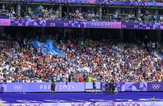 Sports News 2024 Paris Olympics 2024: The rugby qualification rounds Kenya - Argentina. Argentina won the game. crowd Po