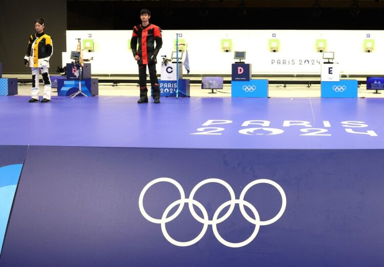 (PARIS2024)FRANCE CHATEAUROUX SHOOTING 10M AIR RIFLE MIXED TEAM GOLD MEDAL MATCH
