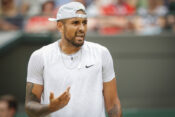 Nick Kyrgios (AUS) reagiert veraergert,Aerger, enttaeuscht,Enttaeuschung,Emotion,Gestik, Portrait,Portraet, *** Nick Kyr