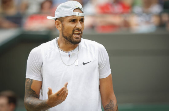 Nick Kyrgios (AUS) reagiert veraergert,Aerger, enttaeuscht,Enttaeuschung,Emotion,Gestik, Portrait,Portraet, *** Nick Kyr