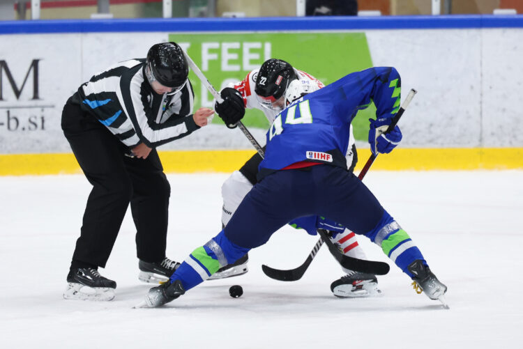 friendly ice-hockey match between Slovenia and Austria in Bled