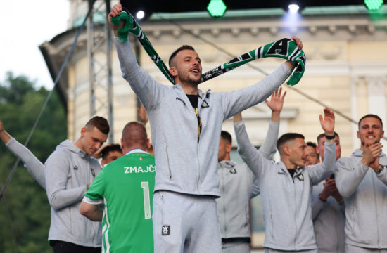 Championship celebration of Olimpija 2023