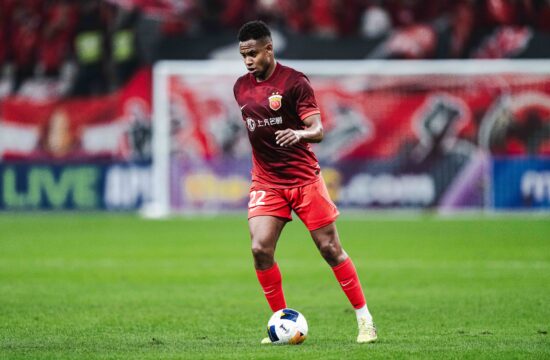 SHANGHAI, CHINA - DECEMBER 03: Matheus Jussa 22 of Shanghai Port drives the ball during the AFC Champions League Elite E