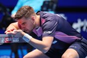MACAO, CHINA - APRIL 18: Darko Jorgic of Slovenia competes in the Men s Singles Quarterfinal match against Liang Jingkun