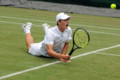 awn Tennis - 2021 All England Championships - Week Two - Wednesday - Wimbledon Boys event - Oliver Tarvet v Viacheslav