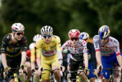 Wout van Aert, Tadej Pogačar, Jonas Vingegaard, Mick van Dijke