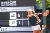 Kaja Juvan competes at Zavarovalnica Sava, WTA 125, Ljubljana