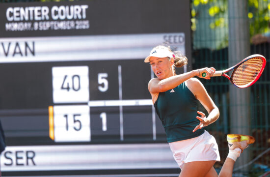 Kaja Juvan competes at Zavarovalnica Sava, WTA 125, Ljubljana