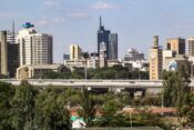 Commercial high-rise buildings seen in Nairobi City. According to survey by Expat City Ranking 2021, Nairobi was ranked as the best city in Africa for expatriates.