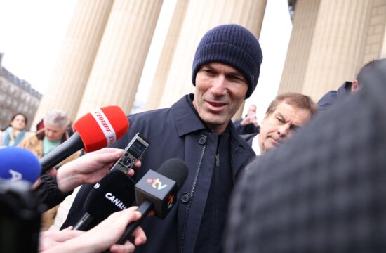 Paris, France. 14th Jan, 2026. Zinedine Zidane arriving to the funeral ceremony for Rolland Courbis at Madeleine church in Paris, France on January 14, 2026. Rolland Courbis, a former French footballer, coach and outspoken media commentator has died aged
