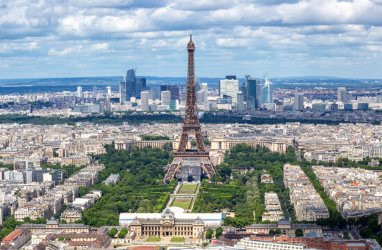 Paris Eiffel Turm Eiffelturm Eiffel-Turm Reisen Panorama von oben in Frankreich Paris, Frankreich - 6. Juni 2022: Eiffel