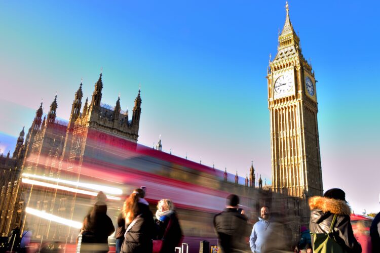 Tourists take photos of Big Ben. 30th November 2025