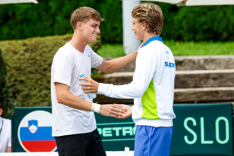 Davis Cup match between Slovenia and Urugvay in Ljubljana